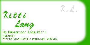 kitti lang business card