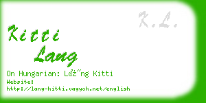 kitti lang business card